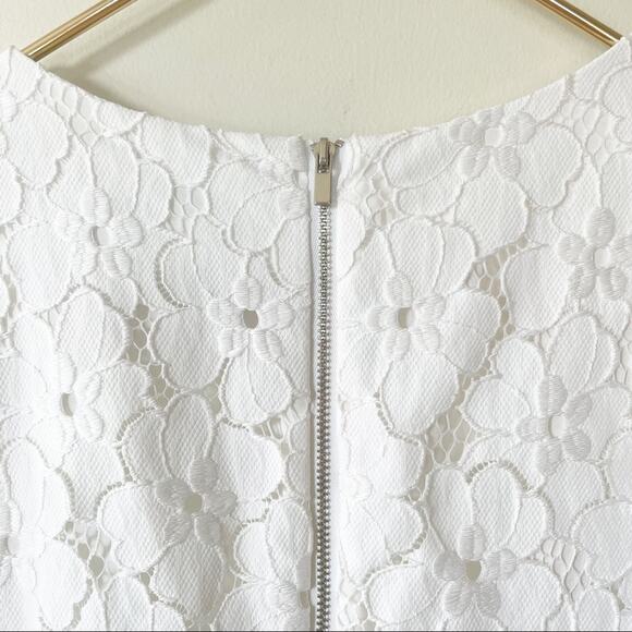 Diane Von Furstenberg Carpreena White Daisy Eyelet Mini Dress 4 - Picture 9 of 10